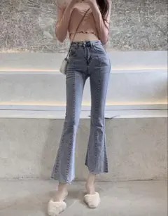 フレアデニム Mサイズ ジーンズ shein デニム