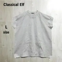 【美品】綿100％USAコットン。月グラフィックモックネックTシャツ L