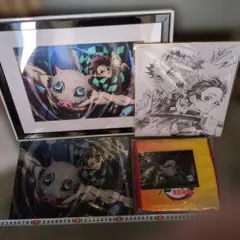 鬼滅の刃 サイン入りアートプリントとタオルセット