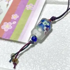 【新品】とんぼ玉ストラップ　約9cm