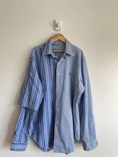 ポロラルフローレン　ドッキングシャツ　ウィメンズ　ストライプ