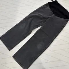 【miniministore】マタニティズボン　デニムセミワイドパンツ