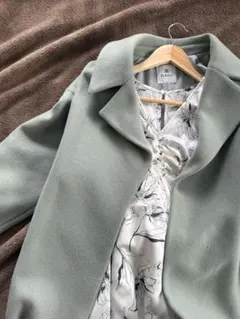 ナノユニバース ロングコート ミント