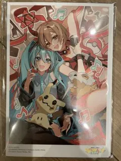 ポケミク　ポケモン　初音ミク　ポストカード　ボルテージライブ　ミミッキュ　メイコ