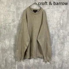 croft & barrow 100%コットン クルーネックニット セーター　L