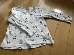petit main チェリー柄 長袖カットソー 100