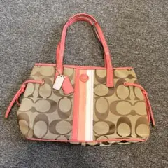 COACH シグネチャー トートバッグ ピンクのサムネイル