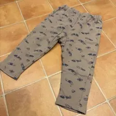 車プリント グレー パンツ