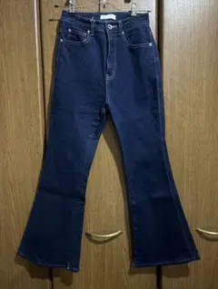 フリーズマート フレアデニムパンツ ジーンズ Sサイズ ブルー ハイウエスト