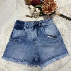 【新作即納】ショートパンツ　短パン　デニムコーデ合わせやすい