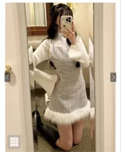 GRL ブラック ラメミニキャミワンピース