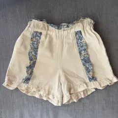 BeBe 花柄 フリル キュロット ショートパンツ 100 女の子