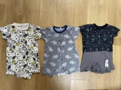 スヌーピー ロンパース 80cm 3点セット　男の子