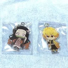 竈門禰豆子 我妻善逸 ハートアップ限定 アクリルキーホルダー 鬼滅の刃