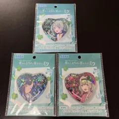 劇場版 プロセカ キラキラビッグハート型缶バッジ 小豆沢こはね 白石杏 初音ミク