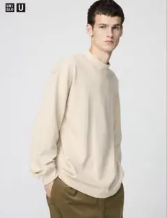 UNIQLO U ブラッシュドモックネックTシャツ/長袖　L
