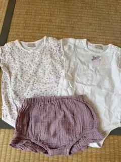 ロンパース　かぼちゃパンツ　3点セット