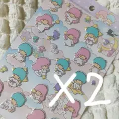 ダイソー　サンリオ　ペタペタシール　リトルツインスターズ　ぷくっとシール　新品