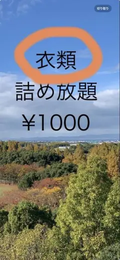 1000円以下の衣類、子供服詰め放題のサムネイル