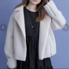 【新品未使用】Apuweiser-riche ファー付ショートコート 元値4万円 2025年最新】Apuweiser-riche レディース 毛皮・ファーコートの人気