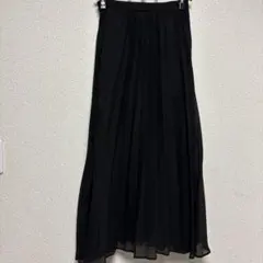 ジーユー　ブラック プリーツ　ロングスカート　Mサイズ　シンプル　かわいい