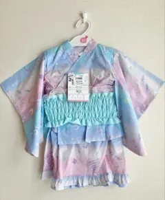 西松屋 ユニコーン柄 3点セット 浴衣ドレス 90㎝