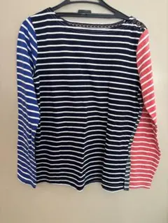 BEAMS HEART クレイジーパターン ボーダー カットソー マルチカラーのサムネイル