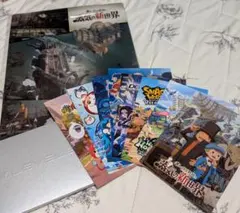 レイトン教授　イナズマイレブン　クリアファイルとポストカード
