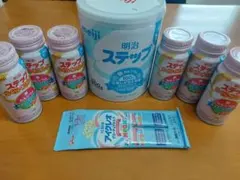 ステップ 800g缶 　200mlらくらくミルク 6本、アイクレオ2本セット