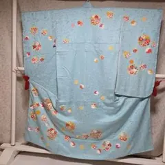 5-047 (保管品) 七五三 7歳 正絹 四つ身着物 襦袢付き 比翼つき - メルカリ