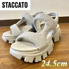 【STACCATO】スタッカート コスモスラギッドソールサンダル 24.5㎝のサムネイル