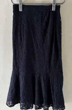 ハニーズ　レースマーメイドスカート　紺　L