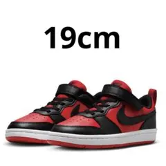 NIKE キッズ コートボロー LOW リクラフトブラック レッド 19cmのサムネイル
