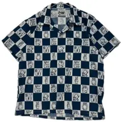 WEIRDO 美品 アルファベット モンスター チェッカー 柄 シャツ Lのサムネイル