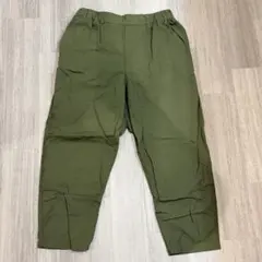 オリーブグリーン カジュアルパンツ ゴムウエスト　カーキ　春夏