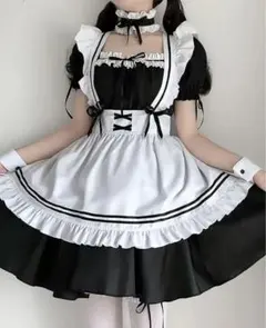 【新品未使用】メイドコスプレ メイド服 衣装 ハロウィン Sサイズ