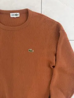 CHEMISE LACOSTE リブニット セーター オレンジ