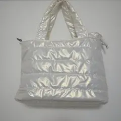 アイボリー キルティング トートバッグ