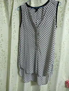 白黒　ノースリーブチュニック