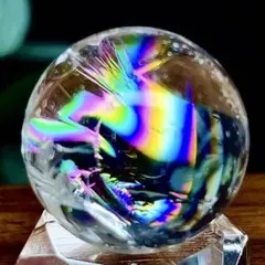 強力浄化】ヒマラヤ産⭐特大！虹入り！水晶スフィア⭐N96