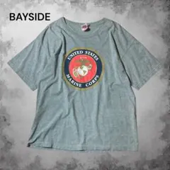 BAYSIDE USA製 ミリタリーTシャツ USMC グレー ヘビーオンス