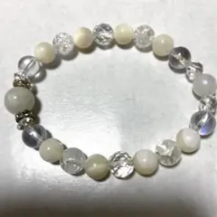 恋愛を成就☆ムーンストーン・クラック・マザーオブパールブレス