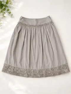 COMME CA ISM コムサ スカート ベージュ レース サイズSのサムネイル