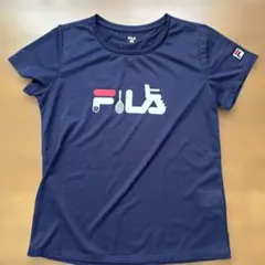 FILA テニスウェア 半袖シャツ ネイビーM シースルーのサムネイル
