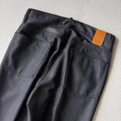 極美品 アダムエロペ ジーンズ × NIKKE ニッケ生地 黒 S ストレートのサムネイル