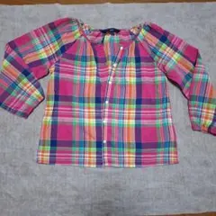 RALPH LAUREN チェック柄 長袖ブラウス 6サイズ　120