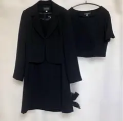 【匿名配送】新品 ブラックフォーマル スーツ4点セット 11号 オールシーズン用