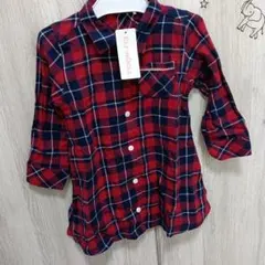 ELFINDOLL チェック柄長袖シャツ 新品タグ付き