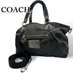 美品 COACH ショルダーバッグ 2way シグネチャー キャンバス 黒