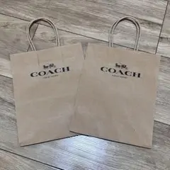 COACH ショッパー ショップ袋 紙袋 2枚セット